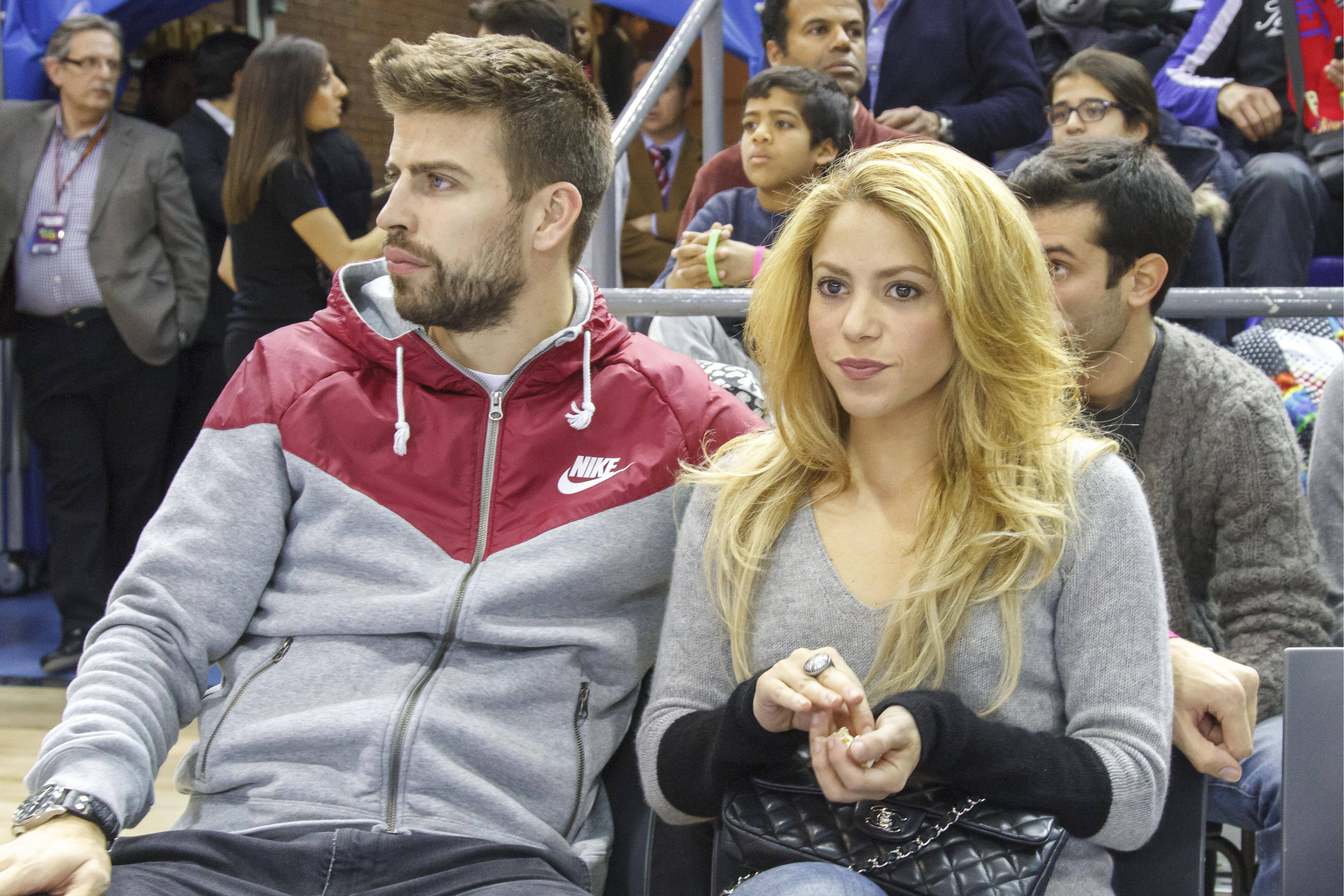 Shakira and Gerard Pique attend a Basketball match in Barcelona